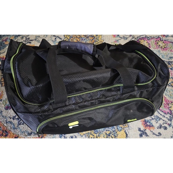 FILA FILAtech Sprinter Sport Duffel Bag Wuth Handles Black Neon - Picture 1 of 8
